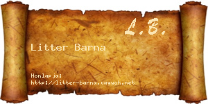 Litter Barna névjegykártya